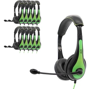 Products AE-36 Headset in Green with Adjustable Boom Microphone for School, Classroom, Education, Testing and Assessment (10 Pack) Products AE-36 Headset in Green with Adjustable Boom Microphone for School, Classroom, Education, Testing and Assessment (10 Pack)