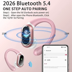 Wireless Earbuds, 2026 Bluetooth 5.4 Headphones, ENC Noise Canceling Mic 60Hrs+ Stereo Wireless Headphones, IP7 Waterproof Bluetooth Earbuds, Sport Earhooks, Dual LED Display, for Workout, Running Wireless Earbuds, 2026 Bluetooth 5.4 Headphones, ENC Noise Canceling Mic 60Hrs+ Stereo Wireless Headphones, IP7 Waterproof Bluetooth Earbuds, Sport Earhooks, Dual LED Display, for Workout, Running