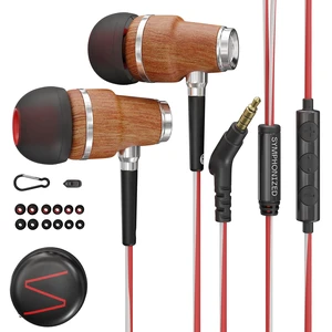 Premium Wooden Wired Earbuds with Microphone (Aux 3.5mm Jack) Compatible with Laptop, PC / Dekstop, MP3 Player, Macbook, Car / In-Flight Audio, Game Controller, and other 3.5 mm devices Premium Wooden Wired Earbuds with Microphone (Aux 3.5mm Jack) Compatible with Laptop, PC / Dekstop, MP3 Player, Macbook, Car / In-Flight Audio, Game Controller, and other 3.5 mm devices