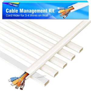 Beige Cord Hider, 85in Cord Covers for 3-4 Wires on Wall, Beige Cable Hider Cable Management, Easy Set up Wire Hiders Wire Covers for Cords on Wall, TV Cables Cover Concealer, 6X W1.18 H0.67in Beige Cord Hider, 85in Cord Covers for 3-4 Wires on Wall, Beige Cable Hider Cable Management, Easy Set up Wire Hiders Wire Covers for Cords on Wall, TV Cables Cover Concealer, 6X W1.18 H0.67in