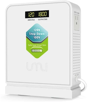 1800W Step Down Transformer 120V to 100V for Japan Appliances in US Voltage Converter Toroidal 120 to 100v,Japanese Use in US Canada Mexico,Heavy Duty Power,Auto Mode,Safe and Effective,White 1800W Step Down Transformer 120V to 100V for Japan Appliances in US Voltage Converter Toroidal 120 to 100v,Japanese Use in US Canada Mexico,Heavy Duty Power,Auto Mode,Safe and Effective,White