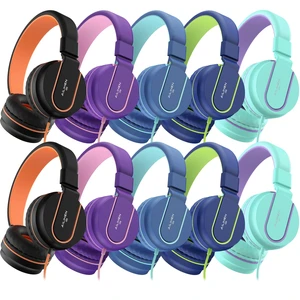 Kids Headphones Bulk 10-Pack for School Classroom with Mic, 93dB Volume Limited K-12 On-Ear Durable Headset for Everyday Students Children, 3.5mm Jack for Chromebooks Tablets Laptop Computer Kids Headphones Bulk 10-Pack for School Classroom with Mic, 93dB Volume Limited K-12 On-Ear Durable Headset for Everyday Students Children, 3.5mm Jack for Chromebooks Tablets Laptop Computer