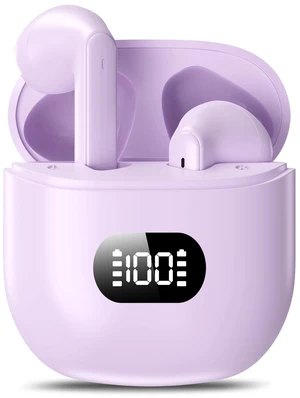Wireless Earbuds Bluetooth 5.3 Ear Buds Headphones, 40Hrs Playback Stereo Sound, LED Display, IPX7 Waterproof, Compact In-ear Earphones with Mic for Phone Tablet Laptop Sport, Mauve Wireless Earbuds Bluetooth 5.3 Ear Buds Headphones, 40Hrs Playback Stereo Sound, LED Display, IPX7 Waterproof, Compact In-ear Earphones with Mic for Phone Tablet Laptop Sport, Mauve