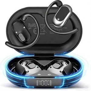 Open Ear Headphones, NEW Over Ear Earbuds with 4 ENC Noise-Canceling Mic Ultra-Comfort Bone Conduction Earbuds, HD Stereo, BT5.4, IPX7 Waterproof, Ergonomic Earhooks,36H Sports Ear Buds for Running Open Ear Headphones, NEW Over Ear Earbuds with 4 ENC Noise-Canceling Mic Ultra-Comfort Bone Conduction Earbuds, HD Stereo, BT5.4, IPX7 Waterproof, Ergonomic Earhooks,36H Sports Ear Buds for Running