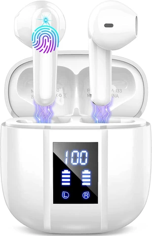 Wireless Earbuds, Bluetooth 5.4 Headphones, 50H Playtime in Ear Earphones HiFi Stereo, 4 ENC Noise Cancelling Mics, LED Display, mini Fast Charging Case, Deep Bass, IP7 Waterproof for Android iOS Wireless Earbuds, Bluetooth 5.4 Headphones, 50H Playtime in Ear Earphones HiFi Stereo, 4 ENC Noise Cancelling Mics, LED Display, mini Fast Charging Case, Deep Bass, IP7 Waterproof for Android iOS