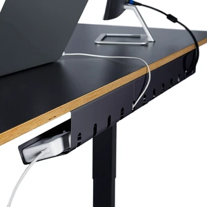 Cable Management Under Desk, Set of 2 - Black Easy under-table mounting keeps cables organized, includes 10 cable ties for a clean and tidy office or home workspace Cable Management Under Desk, Set of 2 - Black Easy under-table mounting keeps cables organized, includes 10 cable ties for a clean and tidy office or home workspace