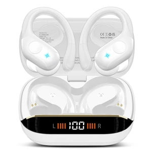 Wireless Earbuds Bluetooth 5.4 Headphones 75H Stereo Deep Bass Sports Over Ear Buds with Earhooks, LED Display Bluetooth Earbuds with 4 ENC Mic, IP7 Waterproof Earphone for Running, Ivory Wireless Earbuds Bluetooth 5.4 Headphones 75H Stereo Deep Bass Sports Over Ear Buds with Earhooks, LED Display Bluetooth Earbuds with 4 ENC Mic, IP7 Waterproof Earphone for Running, Ivory