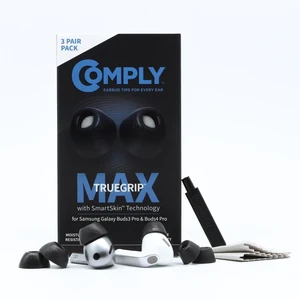 TrueGrip MAX Premium Memory Foam Replacement Ear Tips, Black (Large) 3 Pairs, for Samsung Galaxy Buds4 Pro & Buds3 Pro, Long-Lasting Comfort, Secure Fit, Noise Isolation TrueGrip MAX Premium Memory Foam Replacement Ear Tips, Black (Large) 3 Pairs, for Samsung Galaxy Buds4 Pro & Buds3 Pro, Long-Lasting Comfort, Secure Fit, Noise Isolation