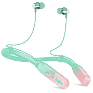 Neckband Bluetooth Headphones, 200H Extra Long Playtime Wireless Stereo Neckband Earbuds with Microphone, Waterproof Balanced Armature Drivers in Ear Headset for Sports/Workout (Pink Green) Neckband Bluetooth Headphones, 200H Extra Long Playtime Wireless Stereo Neckband Earbuds with Microphone, Waterproof Balanced Armature Drivers in Ear Headset for Sports/Workout (Pink Green)