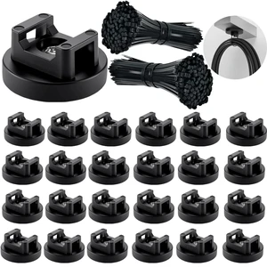 225-Pc Magnetic Cable Ties Set,Magnetic Zip Tie Mounts & Cable Ties Magnetic Wire Holder, 25 Magnetic Cable Holders & 200 Zip Ties, Magnet Cable Tie Mounts for Cables, Wires, Cords, Hoses-31 mm 225-Pc Magnetic Cable Ties Set,Magnetic Zip Tie Mounts & Cable Ties Magnetic Wire Holder, 25 Magnetic Cable Holders & 200 Zip Ties, Magnet Cable Tie Mounts for Cables, Wires, Cords, Hoses-31 mm
