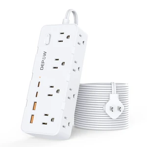 2 Prong Power Strip,10FT Extension Cord with 8 Outlet & 4 USB(2 USB-C White, 2 to 3 Prong Outlet Adapter,1700J Two Prong Surge Protector, Wall Mountable, Ideal for Old House Non-Grounded Outlets 2 Prong Power Strip,10FT Extension Cord with 8 Outlet & 4 USB(2 USB-C White, 2 to 3 Prong Outlet Adapter,1700J Two Prong Surge Protector, Wall Mountable, Ideal for Old House Non-Grounded Outlets