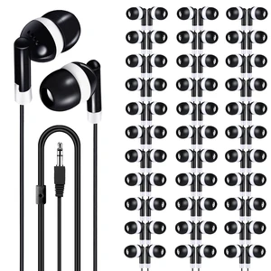 Bulk Earbuds 200 Pack for Classroom School Kids, Wired in-Ear Headphones with 3.5mm Jack, Black Dot Disposable Class Set Earphones for Students, Individually Bagged (HY01,200 Black) Bulk Earbuds 200 Pack for Classroom School Kids, Wired in-Ear Headphones with 3.5mm Jack, Black Dot Disposable Class Set Earphones for Students, Individually Bagged (HY01,200 Black)