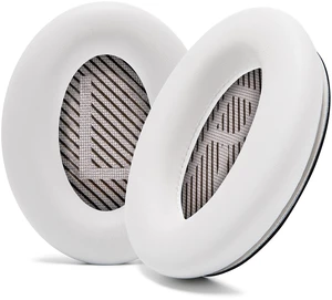 PadZ QC45 - Earpads for Bose QuietComfort 45, QC SE & QC Wireless Made by Wicked Cushions Extra Thick Cushions, Premium Durable Stitching White Smoke PadZ QC45 - Earpads for Bose QuietComfort 45, QC SE & QC Wireless Made by Wicked Cushions Extra Thick Cushions, Premium Durable Stitching White Smoke