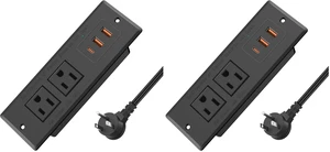 Recessed Power Strip, Flush Mounted Drawer Outlet with PD 20W Fast Charging USB-C Ports, Recessed Outlet for Conference Rooms, Office Tables, Furniture, 10FT Cord(ETL Listed) (Pack of 2) Recessed Power Strip, Flush Mounted Drawer Outlet with PD 20W Fast Charging USB-C Ports, Recessed Outlet for Conference Rooms, Office Tables, Furniture, 10FT Cord(ETL Listed) (Pack of 2)