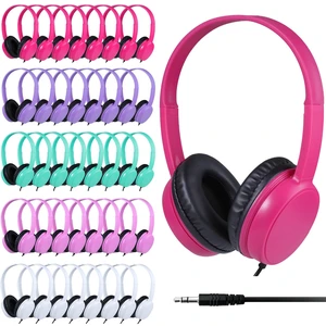 40 Pack Bulk Headphones for Classroom, Adjustable Wired Headset for Student School K-12 Class & Teachers, HQ Stereo Sound 3.5mm Jack for Laptop Tablets Chromebook (GS30, 40Mixed) 40 Pack Bulk Headphones for Classroom, Adjustable Wired Headset for Student School K-12 Class & Teachers, HQ Stereo Sound 3.5mm Jack for Laptop Tablets Chromebook (GS30, 40Mixed)