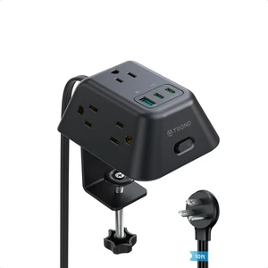 Desk Clamp Power Strip, Surge Protector with USB C PD 20W Desk Mount Power Strip with 5 AC Outlets, Fit 1.97in Tabletop Edge Thick, 10ft Extension Cord for Home Office Dorm, Black Desk Clamp Power Strip, Surge Protector with USB C PD 20W Desk Mount Power Strip with 5 AC Outlets, Fit 1.97in Tabletop Edge Thick, 10ft Extension Cord for Home Office Dorm, Black