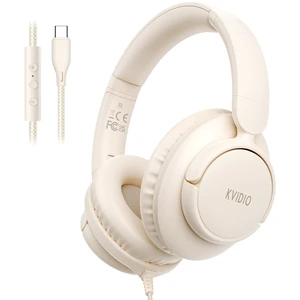 USB C Wired Over Ear Headphones for School with Mic, Volume Control, Beige Lightweight Foldable Corded Headphone for Teens Classroom Travel Airplane, 4.9ft Tangle-Free Cord for Phone Tablet Laptop PC USB C Wired Over Ear Headphones for School with Mic, Volume Control, Beige Lightweight Foldable Corded Headphone for Teens Classroom Travel Airplane, 4.9ft Tangle-Free Cord for Phone Tablet Laptop PC