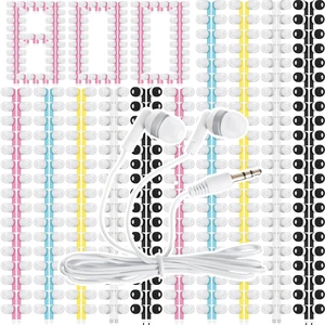 800 Packs Wired Earbuds Bulk, Colorful Colorful Headphones, in Ear Ear Buds, Earphones with 3.5mm Jack, for Laptop Library Supplies, No Microphone 800 Packs Wired Earbuds Bulk, Colorful Colorful Headphones, in Ear Ear Buds, Earphones with 3.5mm Jack, for Laptop Library Supplies, No Microphone