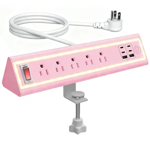 Desk Clamp Power Strip with Nightlight, 40W Fast Charging, 10FT Extension Cord, 4x20W USB-C & 2 USB Ports, 5 AC Outlets, Fits 1.69-Inch Table Edges Desk Clamp Power Strip with Nightlight, 40W Fast Charging, 10FT Extension Cord, 4x20W USB-C & 2 USB Ports, 5 AC Outlets, Fits 1.69-Inch Table Edges