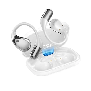 Open-Ear Headphones, Bluetooth 6.0 Wireless Earbuds Powerful Sound, 40H Open Ear Earbuds with ENC Mic, Adjustable Ear Hooks, Shell White Open-Ear Headphones, Bluetooth 6.0 Wireless Earbuds Powerful Sound, 40H Open Ear Earbuds with ENC Mic, Adjustable Ear Hooks, Shell White