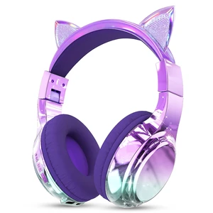 Kids Cat Ear Bluetooth Headphones, 60H, 74/85/94dB Volume Limit For school with mic, fast charging, foldable design, wired mode, Wireless headphones for kids, girls boys, tablet, travel Kids Cat Ear Bluetooth Headphones, 60H, 74/85/94dB Volume Limit For school with mic, fast charging, foldable design, wired mode, Wireless headphones for kids, girls boys, tablet, travel
