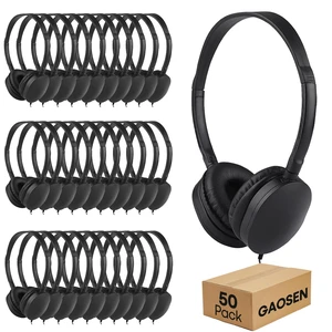 50 Pack Kids Headphones Bulk for Students Schools Classroom,Wholesale Class Set Durable Wired Earphones for Children Toddler Teens Boys Girls and Adult(Black,50 Pack) 50 Pack Kids Headphones Bulk for Students Schools Classroom,Wholesale Class Set Durable Wired Earphones for Children Toddler Teens Boys Girls and Adult(Black,50 Pack)