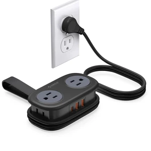Travel Power Strip PD20W with 4 AC Outlets 3 USB Ports (1 USB-C) 4FT Flat Plug Extension Cord, Compact Portable Design for Business Travel, Cruise Ship Essentials-AP3 Travel Power Strip PD20W with 4 AC Outlets 3 USB Ports (1 USB-C) 4FT Flat Plug Extension Cord, Compact Portable Design for Business Travel, Cruise Ship Essentials-AP3