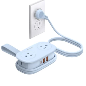 Travel Power Strip PD20W with 4 AC Outlets 3 USB Ports (1 USB-C) 4FT Flat Plug Extension Cord, Compact Portable Design for Business Travel, Cruise Ship Essentials-AP3 Travel Power Strip PD20W with 4 AC Outlets 3 USB Ports (1 USB-C) 4FT Flat Plug Extension Cord, Compact Portable Design for Business Travel, Cruise Ship Essentials-AP3