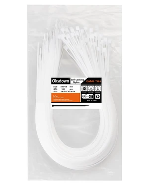 White Zip Ties 20 inch 100 Pack 80lbs Tensile Strength Clear Self Locking Cable Ties UV Resistant Industrial Plastic Wire Ties for Indoor and Outdoor Use White Zip Ties 20 inch 100 Pack 80lbs Tensile Strength Clear Self Locking Cable Ties UV Resistant Industrial Plastic Wire Ties for Indoor and Outdoor Use