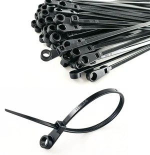 Plastic Ties with Screw Holes (500 Pack) 7.5 Inch Mount Head Electrical Zip Ties 50 LBS,UV Black Plastic Ties with Screw Holes (500 Pack) 7.5 Inch Mount Head Electrical Zip Ties 50 LBS,UV Black