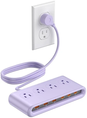 USB Power Strip with 20W PD, 4AC & 6 USB Flat Plug Extension Cord 5 FT Outlets Desktop Charging Station with Extension Cord, Compact Outlet Extender for Home, Office, Dorm and Travel USB Power Strip with 20W PD, 4AC & 6 USB Flat Plug Extension Cord 5 FT Outlets Desktop Charging Station with Extension Cord, Compact Outlet Extender for Home, Office, Dorm and Travel