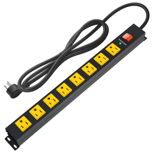 Metal 8 Outlet Mountable Power Strip with 1200J Surge Protector 10FT Cord Wall Mount Heavy Duty Long Power Strip,Wide Spaced Outlet with Switch Metal 8 Outlet Mountable Power Strip with 1200J Surge Protector 10FT Cord Wall Mount Heavy Duty Long Power Strip,Wide Spaced Outlet with Switch
