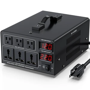 6000W Voltage Converter Transformer(110V to 220V or 220V to 110V) Step Up/Down Converter 110/120 Volt - 220/240 Volt w/US Power Cord,Circuit Breaker Protection, LCD Screen Display 6000W Voltage Converter Transformer(110V to 220V or 220V to 110V) Step Up/Down Converter 110/120 Volt - 220/240 Volt w/US Power Cord,Circuit Breaker Protection, LCD Screen Display