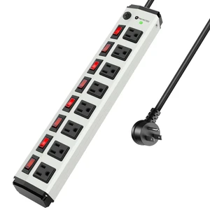 8 Outlet Heavy Duty Power Strip with 8 Individual Switches 1200J White 6FT Moutable Metal Power Strip Surge Protector 15A 1800W 125V 60Hz 6FT 14AWG Extension Cord 8 Outlet Heavy Duty Power Strip with 8 Individual Switches 1200J White 6FT Moutable Metal Power Strip Surge Protector 15A 1800W 125V 60Hz 6FT 14AWG Extension Cord