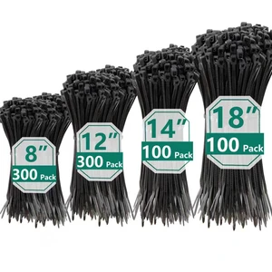 800 PCS Black Zip Ties Assorted Sizes 8+12+14+18 Inch Self-locking Nylon Cable ties Heavy Duty Outdoor, UV Resistant Wire Straps for Home Office Garden Workshop Indoor Outdoor Fence 800 PCS Black Zip Ties Assorted Sizes 8+12+14+18 Inch Self-locking Nylon Cable ties Heavy Duty Outdoor, UV Resistant Wire Straps for Home Office Garden Workshop Indoor Outdoor Fence
