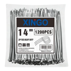 14 Inch Silver Zip Ties 1200 PCS, 75 LBS Ultra Strong Tensile Strength, UV Resistant Cable Ties, Self-locking Plastic Ties for Indoor and Outdoor Use 14 Inch Silver Zip Ties 1200 PCS, 75 LBS Ultra Strong Tensile Strength, UV Resistant Cable Ties, Self-locking Plastic Ties for Indoor and Outdoor Use