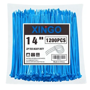 14 Inch Blue Zip Ties 1200 PCS, 75 LBS Tensile Strength, UV Resistant Cable Ties, Premium Self-locking Plastic Ties for Indoor and Outdoor Use 14 Inch Blue Zip Ties 1200 PCS, 75 LBS Tensile Strength, UV Resistant Cable Ties, Premium Self-locking Plastic Ties for Indoor and Outdoor Use