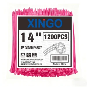 14 Inch Pink Zip Ties 1200 PCS, 75 LBS Tensile Strength, UV Resistant Cable Ties, Self-locking Plastic Ties for Indoor and Outdoor Use 14 Inch Pink Zip Ties 1200 PCS, 75 LBS Tensile Strength, UV Resistant Cable Ties, Self-locking Plastic Ties for Indoor and Outdoor Use