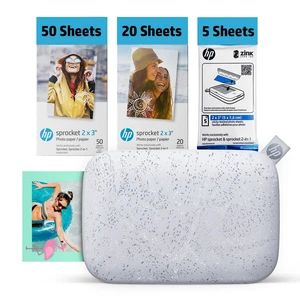 Sprocket 2x3 Instant Smartphone Photo Printer 75 Sheets Bundle - Bluetooth Portable Color Wireless Mobile Printer (Luna Pearl) Zink Sticky-Back Photos Sprocket 2x3 Instant Smartphone Photo Printer 75 Sheets Bundle - Bluetooth Portable Color Wireless Mobile Printer (Luna Pearl) Zink Sticky-Back Photos