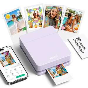 PP01 Photo Printer, 2x3 Portable Photo Printer, Mini Printer, Purple Instant Color Inkjet Printer for Smartphone, Sticky-Back Photos, Bluetooth Compatible with iOS & Android, AI App Editing PP01 Photo Printer, 2x3 Portable Photo Printer, Mini Printer, Purple Instant Color Inkjet Printer for Smartphone, Sticky-Back Photos, Bluetooth Compatible with iOS & Android, AI App Editing
