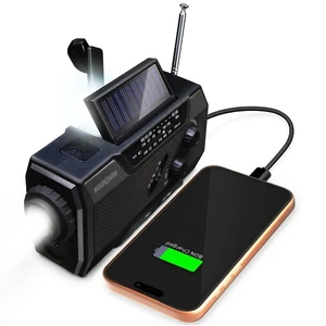 NOAA Emergency Weather Radio A1 7400mWh Portable Power Bank, AM/FM, USB/Solar/Hand Crank Charging, Battery Operated, SOS Alarm & Flashlight for Indoor/Outdoor Emergency - Black NOAA Emergency Weather Radio A1 7400mWh Portable Power Bank, AM/FM, USB/Solar/Hand Crank Charging, Battery Operated, SOS Alarm & Flashlight for Indoor/Outdoor Emergency - Black