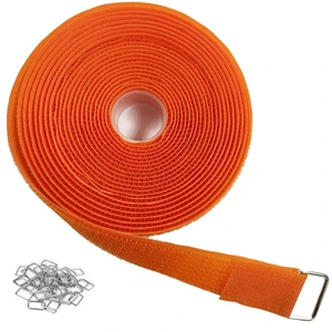 1"x16ft Hook and Loop Straps with 25 Metal Buckles, Adjustable Fastening Cable Straps, Cut-to-Length Cinch Strap, Reusable Nylon Securing Cord Ties for Organizer or Storage, 1 inch Wide,Orange 1"x16ft Hook and Loop Straps with 25 Metal Buckles, Adjustable Fastening Cable Straps, Cut-to-Length Cinch Strap, Reusable Nylon Securing Cord Ties for Organizer or Storage, 1 inch Wide,Orange
