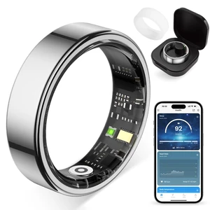 Smart Ring for Women, Health Tracker & 5ATM, R02. (Silver, 10#) No Subscription Fee & Skin Temperature, Heart Rate, Blood Oxygen, Sleep Health Monitoring, Sports Tracking, Menstrual Cycle Smart Ring for Women, Health Tracker & 5ATM, R02. (Silver, 10#) No Subscription Fee & Skin Temperature, Heart Rate, Blood Oxygen, Sleep Health Monitoring, Sports Tracking, Menstrual Cycle
