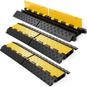 Rubber Ramp Cable Protector Ramps Wire Hose Protective 2 Channel Traffic Rubber Plastic Cord Cover Speed Bump for Asphalt Concrete Gravel Driveway Outdoor(3 Pack Foldable 2 Channel) Rubber Ramp Cable Protector Ramps Wire Hose Protective 2 Channel Traffic Rubber Plastic Cord Cover Speed Bump for Asphalt Concrete Gravel Driveway Outdoor(3 Pack Foldable 2 Channel)