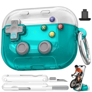 for AirPods Pro 3 Case Cover 2025 with Safety Lock-Clear Blue with Pressable Button, As Phone Stand,Two-Piece Design,Support Wireless,Cool Funny Gifts Case for Women Men to Relief Stress for AirPods Pro 3 Case Cover 2025 with Safety Lock-Clear Blue with Pressable Button, As Phone Stand,Two-Piece Design,Support Wireless,Cool Funny Gifts Case for Women Men to Relief Stress