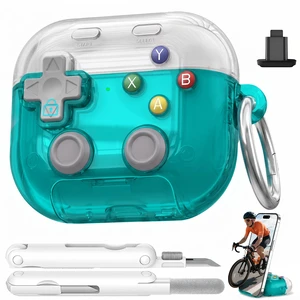 for AirPods 5/4 Case (2026/2024) with Safety Lock-Clear Blue with Pressable Button, As Phone Stand,Two-Piece Design,Support Wireless,Cool Funny Gifts Case for Women Men to Relief Stress for AirPods 5/4 Case (2026/2024) with Safety Lock-Clear Blue with Pressable Button, As Phone Stand,Two-Piece Design,Support Wireless,Cool Funny Gifts Case for Women Men to Relief Stress