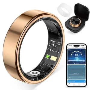 Smart Ring for Women, Health Tracker & 5ATM, R02. (Rose Gold, 12#) No Subscription Fee & Skin Temperature, Heart Rate, Blood Oxygen, Sleep Health Monitoring, Sports Tracking, Menstrual Cycle Smart Ring for Women, Health Tracker & 5ATM, R02. (Rose Gold, 12#) No Subscription Fee & Skin Temperature, Heart Rate, Blood Oxygen, Sleep Health Monitoring, Sports Tracking, Menstrual Cycle