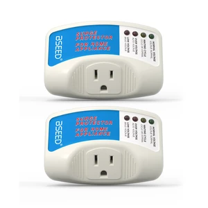Voltage Protector, Single Outlet Surge Protector Plug in for Home Appliance Multi Function Plug with Protection Wall Mount Power Suppressor for TV/PC/Refrigerator, 15A, 125V, 1875W, 2 Pack Voltage Protector, Single Outlet Surge Protector Plug in for Home Appliance Multi Function Plug with Protection Wall Mount Power Suppressor for TV/PC/Refrigerator, 15A, 125V, 1875W, 2 Pack
