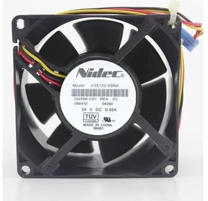 Original NIDEC V35132-55RA DC24V 0.45A 80*80*38 8038 large air fan inverter cooling fan 3-pin Original NIDEC V35132-55RA DC24V 0.45A 80*80*38 8038 large air fan inverter cooling fan 3-pin