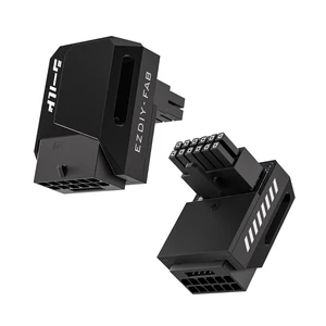EZDIY-FAB PCIe 5.1 Adapter - 600W 12+4pin,16pin 12VHPWR GPU Power Connector,12V-2x6 GPU Adapter,90 Degree Right Angle - Compatible with RTX 3090Ti, 4070Ti, 4080, 4090 GPU - RVS Type, Black, 1 Pack EZDIY-FAB PCIe 5.1 Adapter - 600W 12+4pin,16pin 12VHPWR GPU Power Connector,12V-2x6 GPU Adapter,90 Degree Right Angle - Compatible with RTX 3090Ti, 4070Ti, 4080, 4090 GPU - RVS Type, Black, 1 Pack